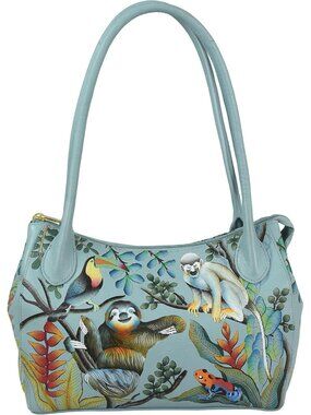 Women's Original Hand-Painted Genuine Leather Double Compartment Bag
